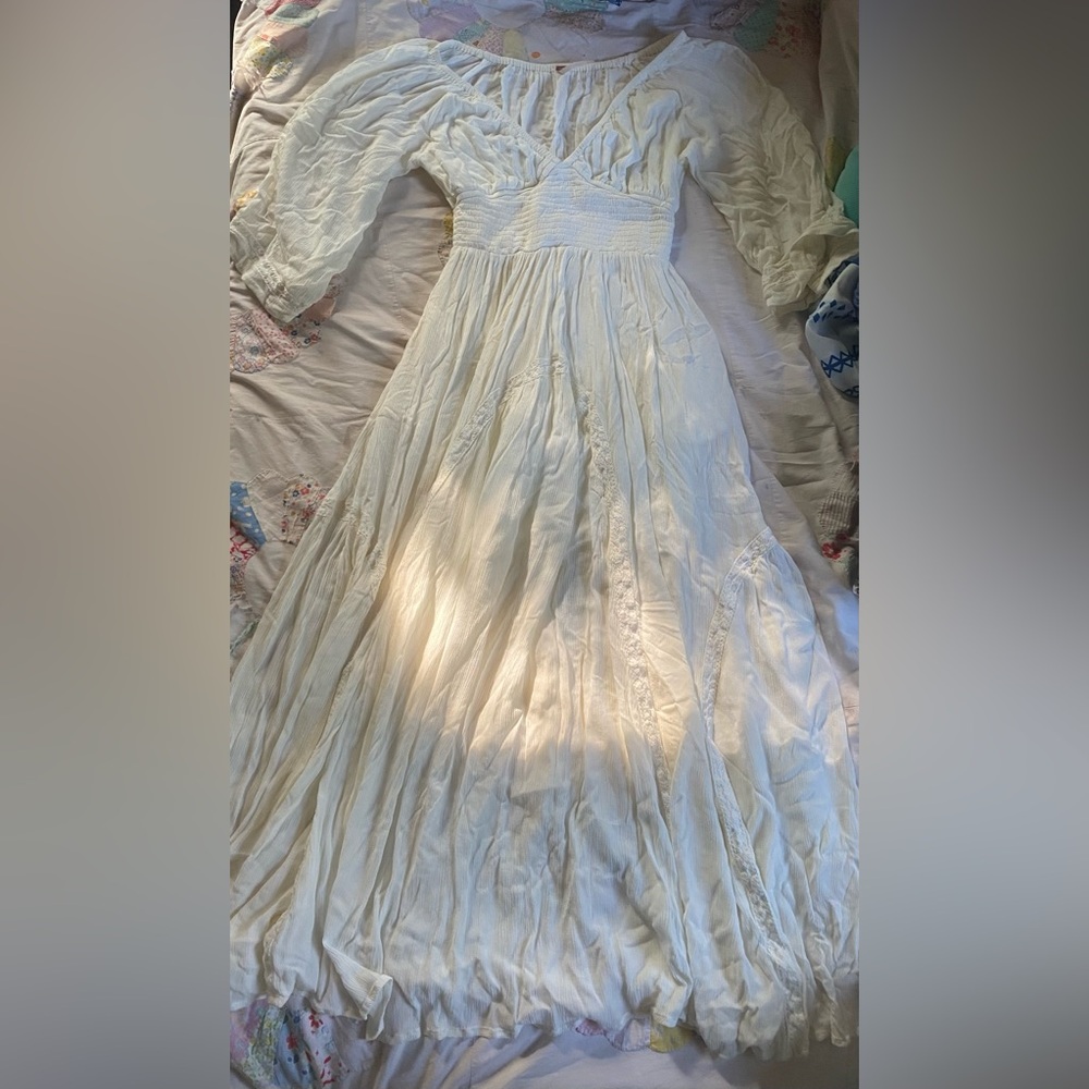 Free People Cream Maxi Dress